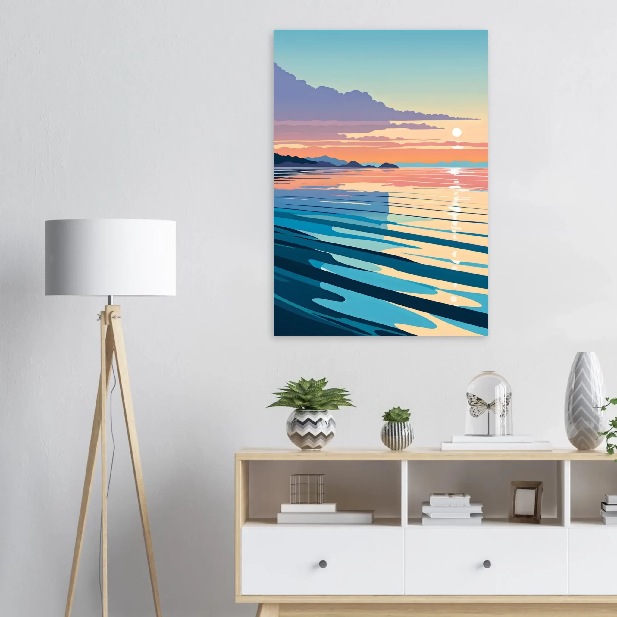 US Giclée Print Poster LAYERED HORIZON. Fine Art Wall Art with Archival Quality. Printed, packaged, and shipped within North America. Exclusive ColorVanta design.