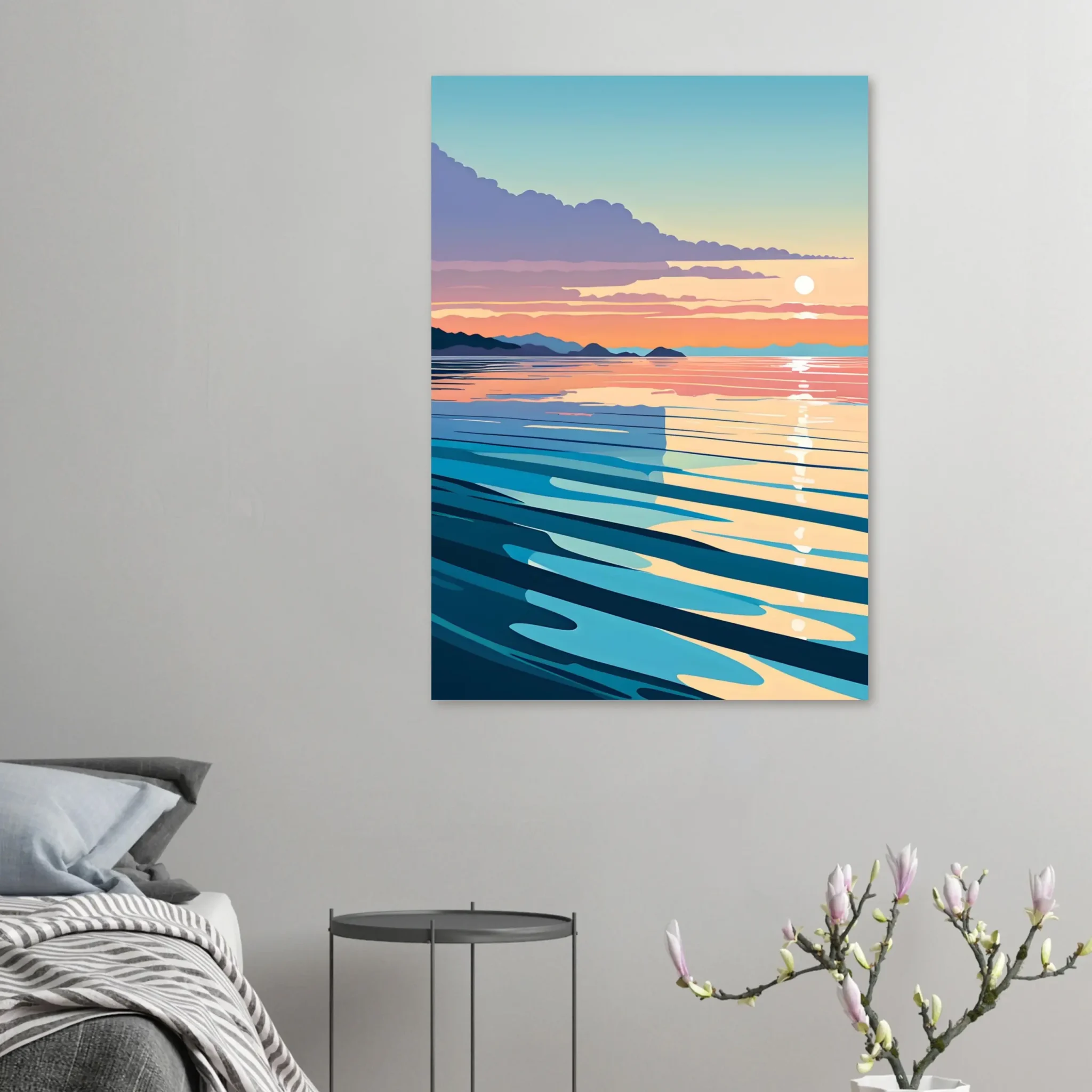 US Giclée Print Poster LAYERED HORIZON. Fine Art Wall Art with Archival Quality. Printed, packaged, and shipped within North America. Exclusive ColorVanta design.