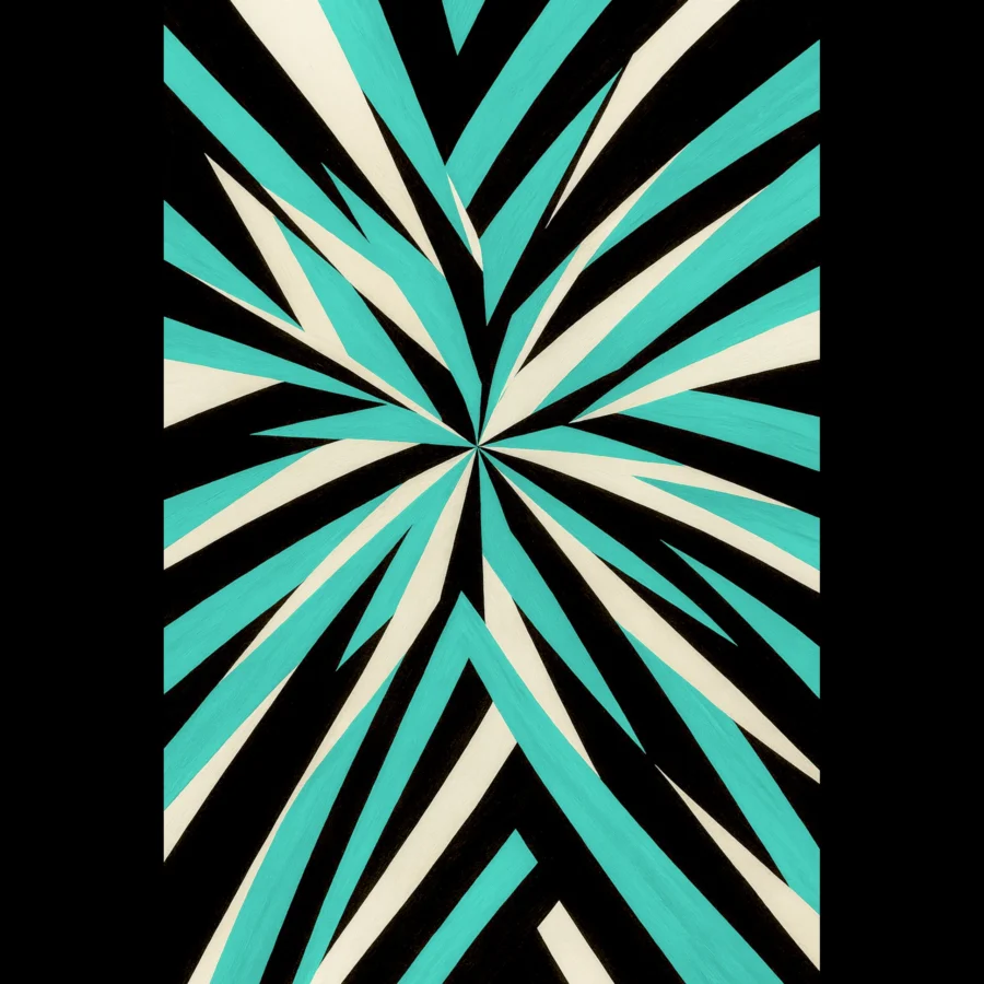 US Giclée Print Poster TEAL RADIANCE. Fine Art Wall Art with Archival Quality. Printed, packaged, and shipped within North America. Exclusive ColorVanta design.