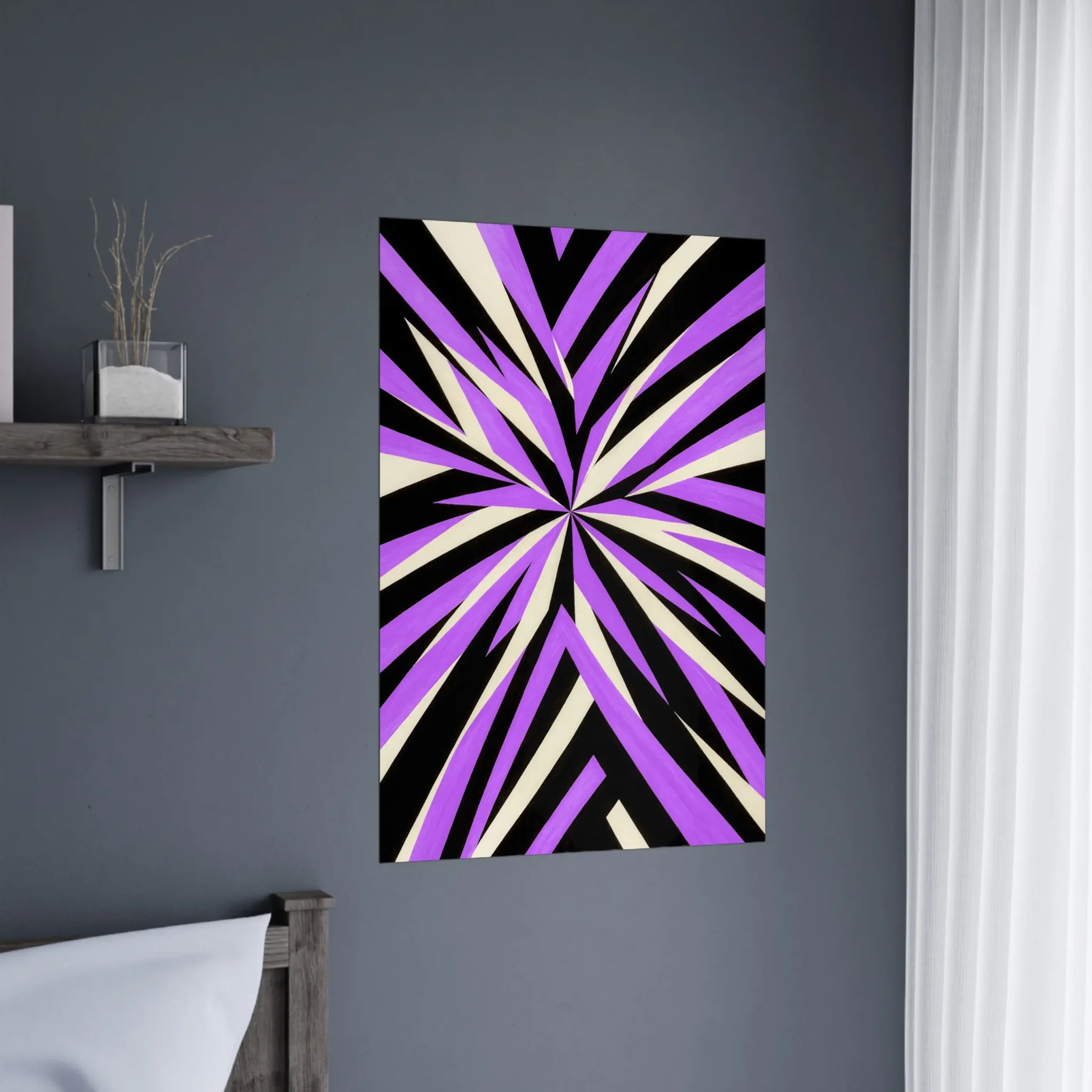 US Giclée Print Poster VIOLET FORCE. Fine Art Wall Art with Archival Quality. Printed, packaged, and shipped within North America. Exclusive ColorVanta design.