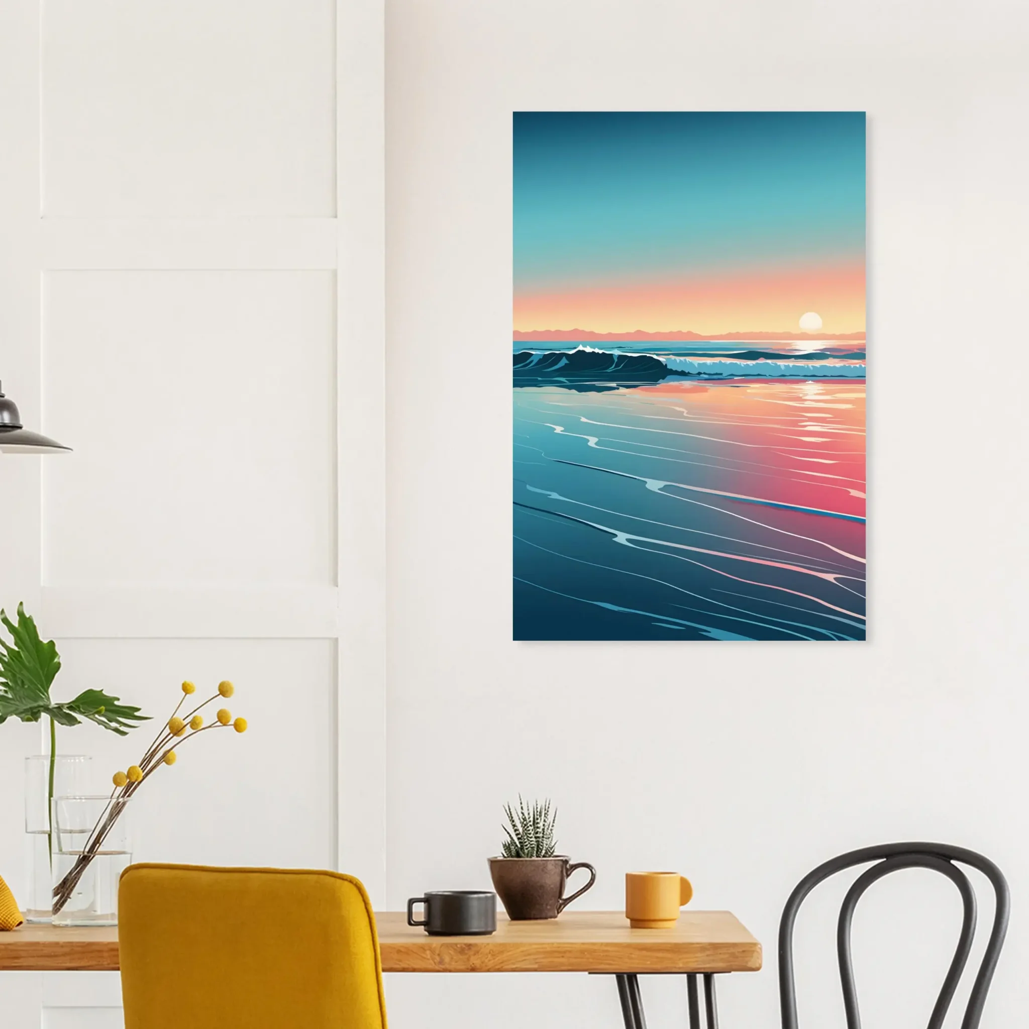 Quiet Horizon Coastal Sunset Art Print 6 Abstract Coastal Sunset wall art that explores the meeting point between sea, light, and horizon. Art Print, printed and shipped within North America.