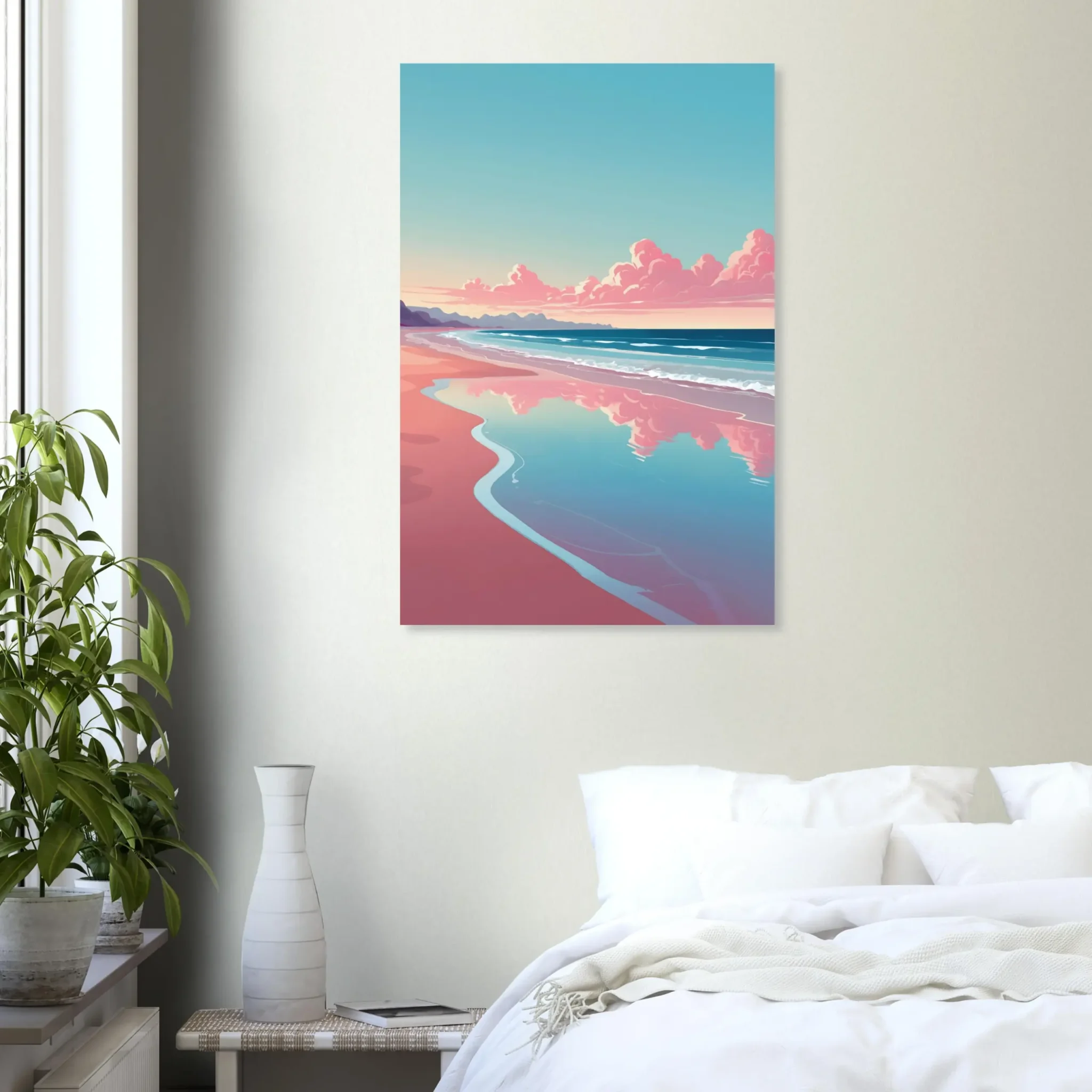 Soft Tide Coastal Sunset Art Print 2 Abstract Coastal Sunset wall art that explores the meeting point between sea, light, and horizon. Art Print, printed and shipped within North America.