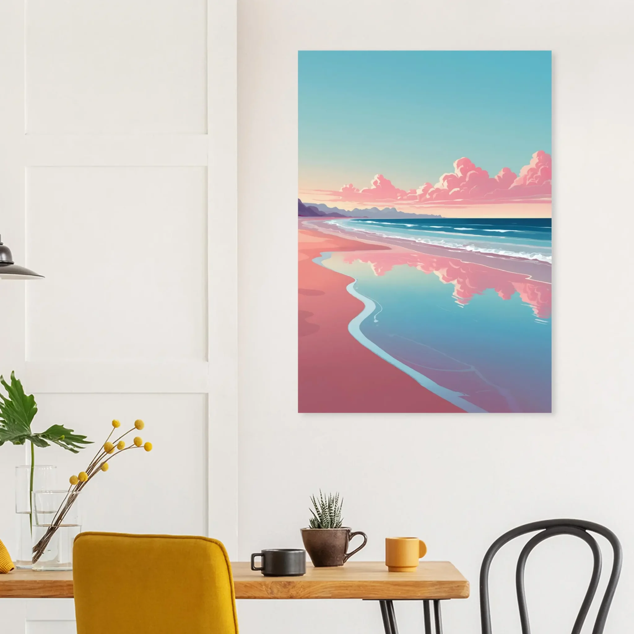 Soft Tide Coastal Sunset Art Print 6 Abstract Coastal Sunset wall art that explores the meeting point between sea, light, and horizon. Art Print, printed and shipped within North America.